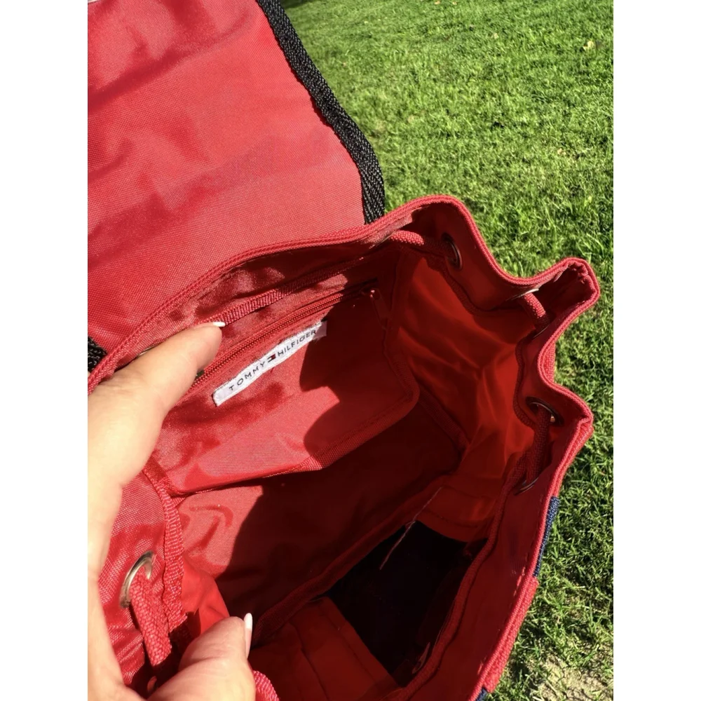 Tommy Hilfiger Vintage Mini Backpack Bag Y2K Brand Is Spelled Out 1990’s